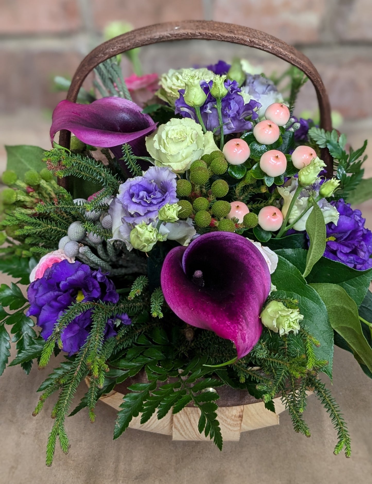 Pink and Purple trug - Quality Flowers from Ann's Flowers - Just £40.95! Shop now at Ann's Flowers