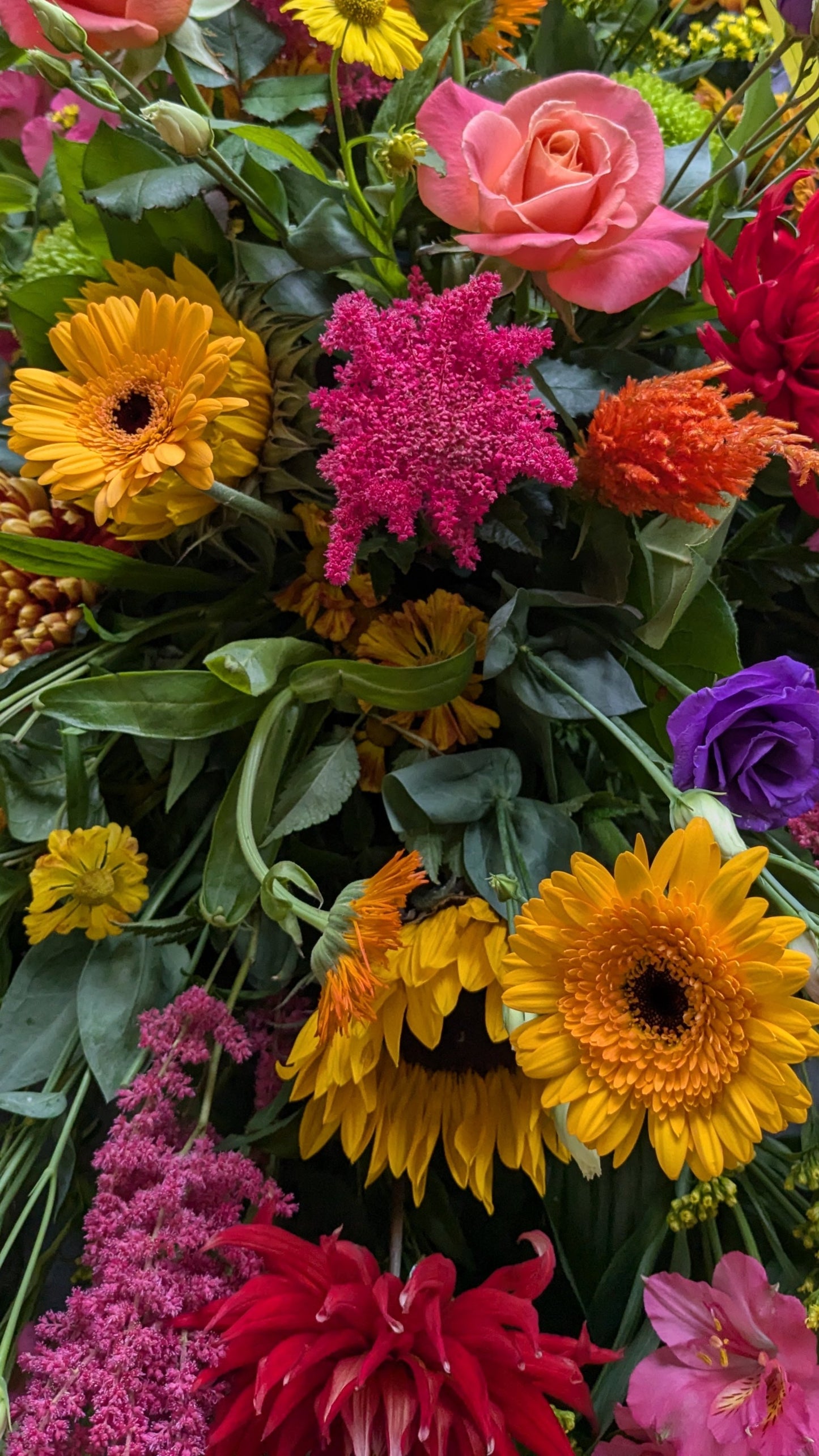 Vibrant seasonal casket - Quality Flowers from Ann's Flowers - Just £150! Shop now at Ann's Flowers