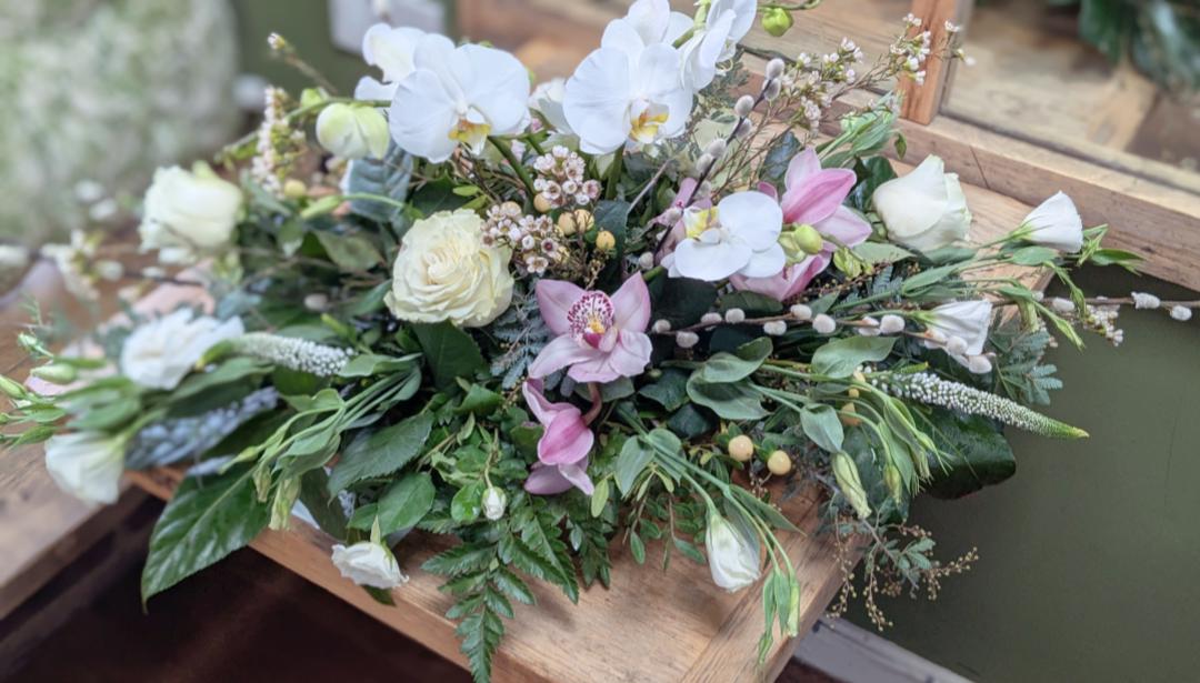 Orchid and rose spray - Quality Flowers from Ann's Flowers - Just £55! Shop now at Ann's Flowers
