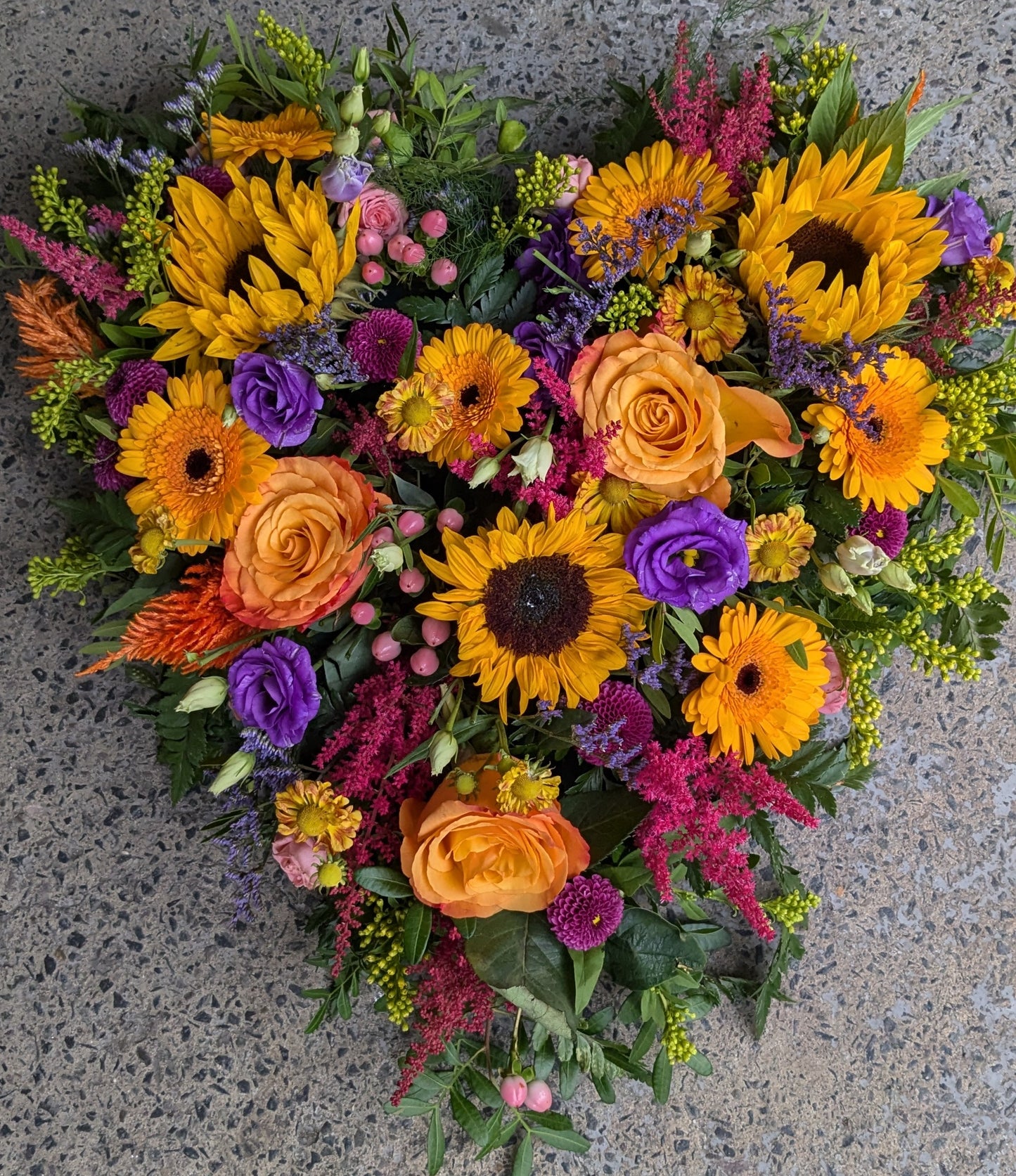 Vibrant Solid Heart - Quality Flowers from Ann's Flowers - Just £65! Shop now at Ann's Flowers