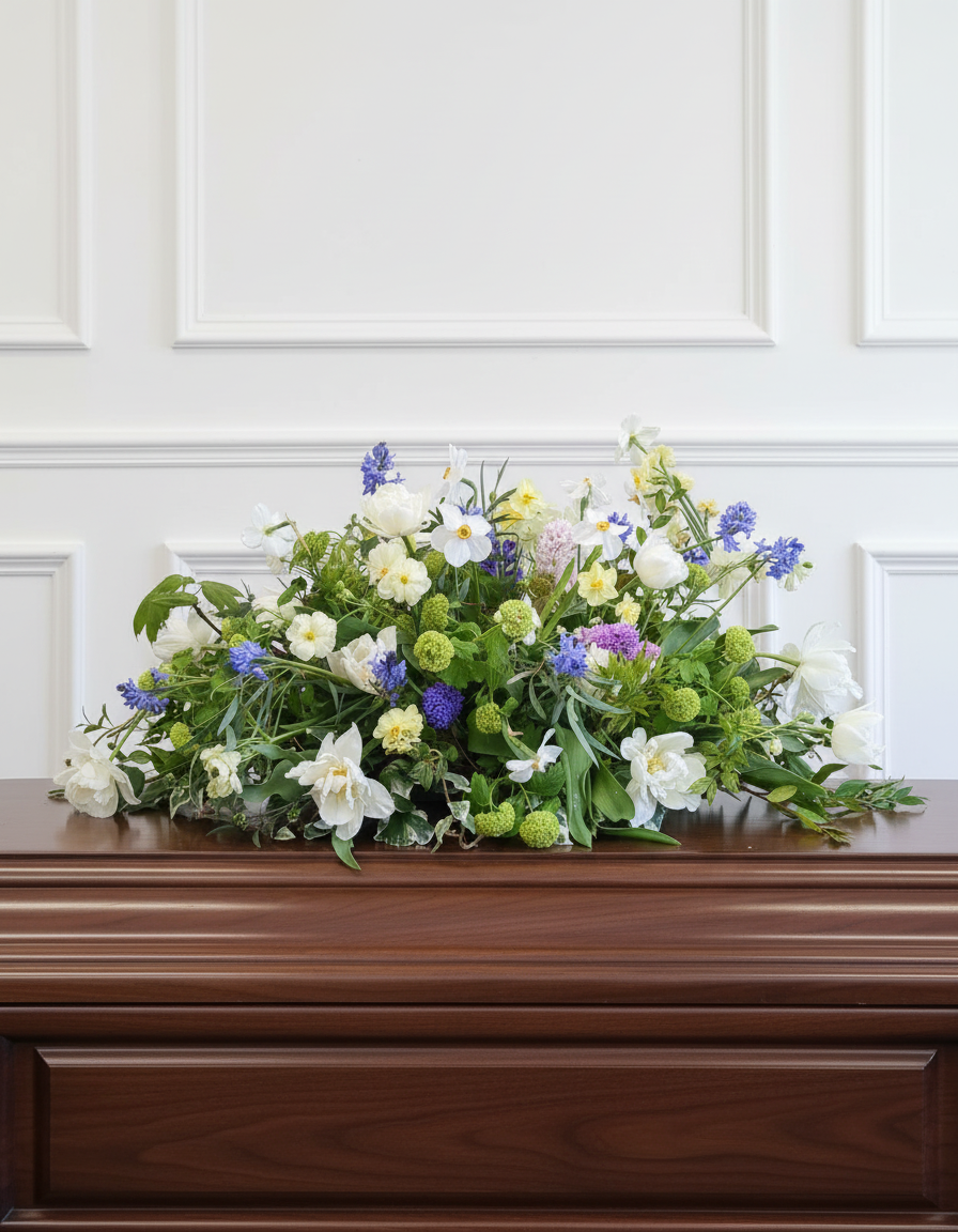 Local Grown floral 3 FT Casket