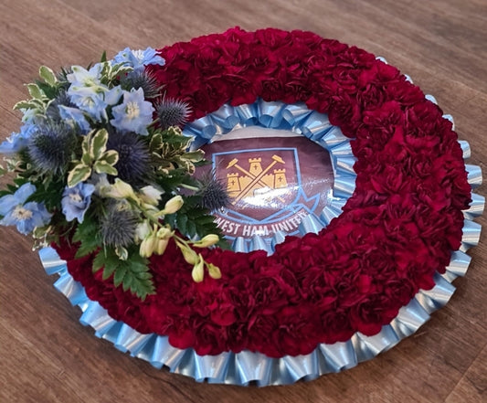 Football wreath tribute