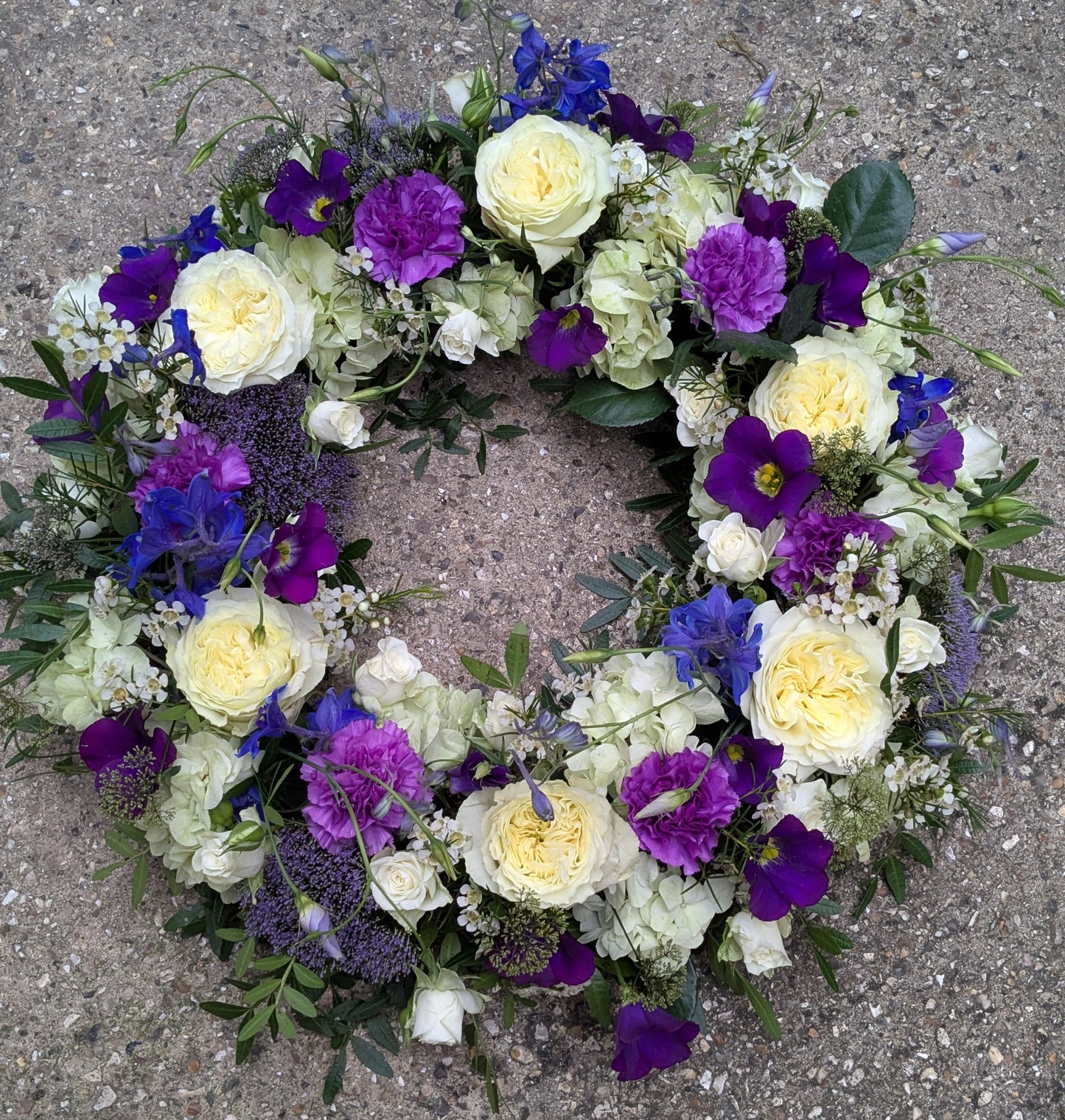 Ivory and lilac wreath
