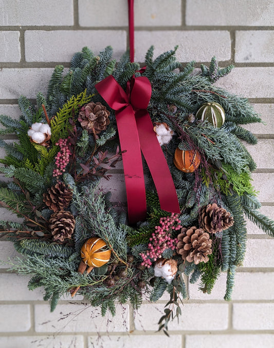 Christmas wreath - Quality Flowers from Ann's Flowers - Just £40! Shop now at Ann's Flowers